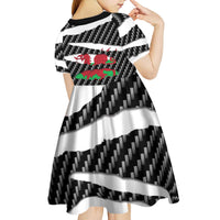 Wales Beast Kid Short Sleeve Dress Ripped Flag Graphic - Wonder Print Shop