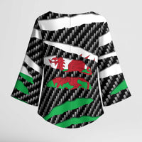 Wales Beast Kimono Sleeve Blouse Ripped Flag Graphic - Wonder Print Shop