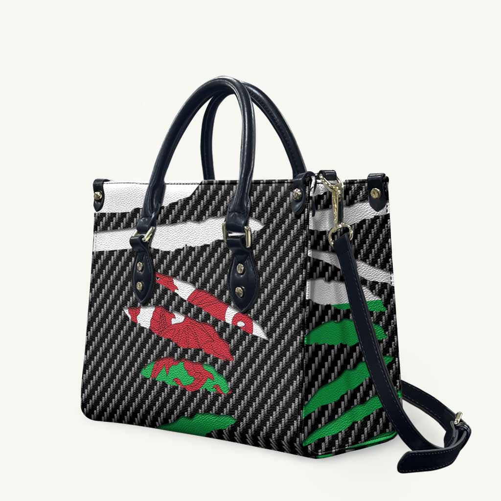 Wales Beast Leather Bag Ripped Flag Graphic - Wonder Print Shop