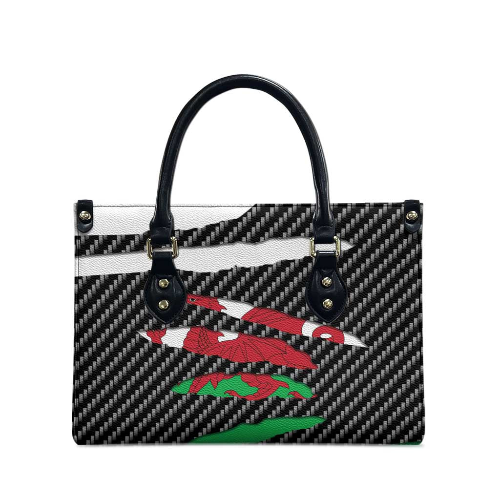 Wales Beast Leather Bag Ripped Flag Graphic - Wonder Print Shop