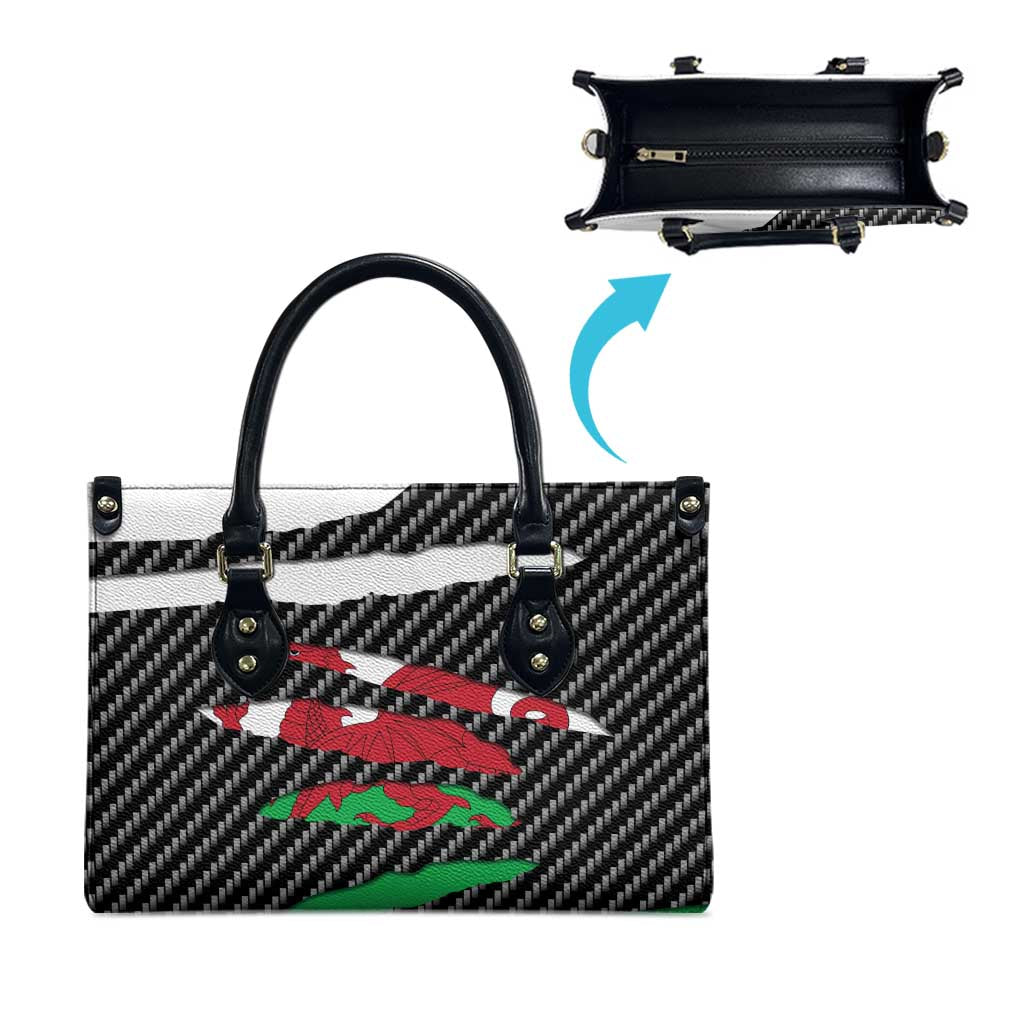 Wales Beast Leather Bag Ripped Flag Graphic - Wonder Print Shop