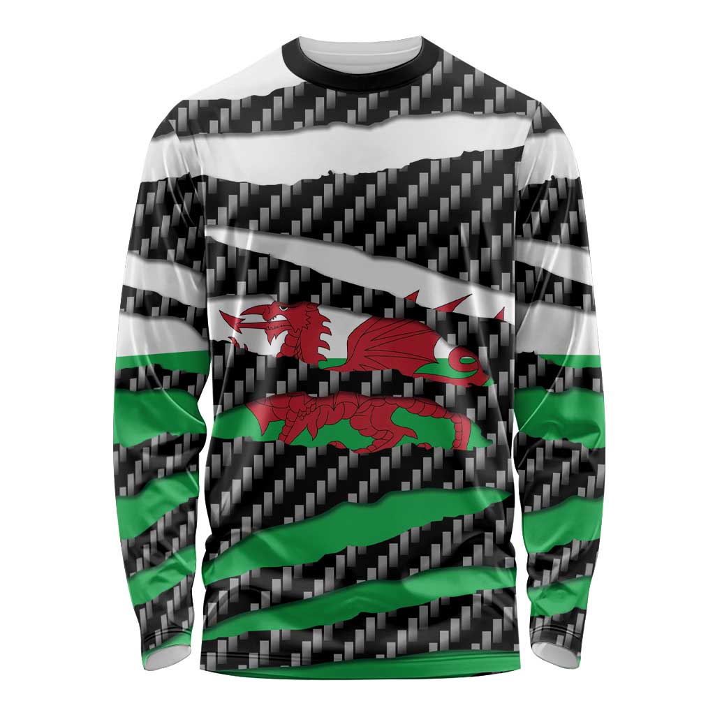 Wales Beast Long Sleeve Shirt Ripped Flag Graphic - Wonder Print Shop