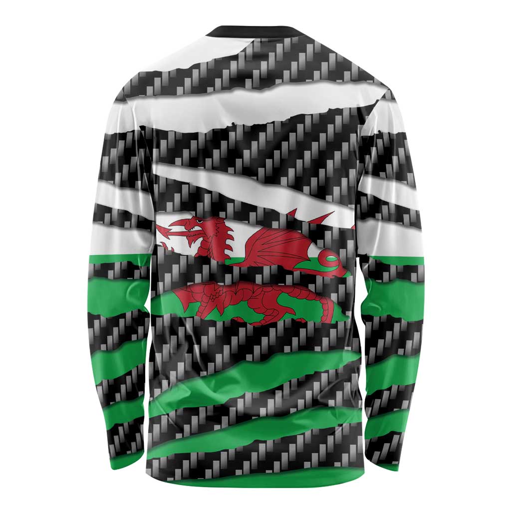 Wales Beast Long Sleeve Shirt Ripped Flag Graphic - Wonder Print Shop