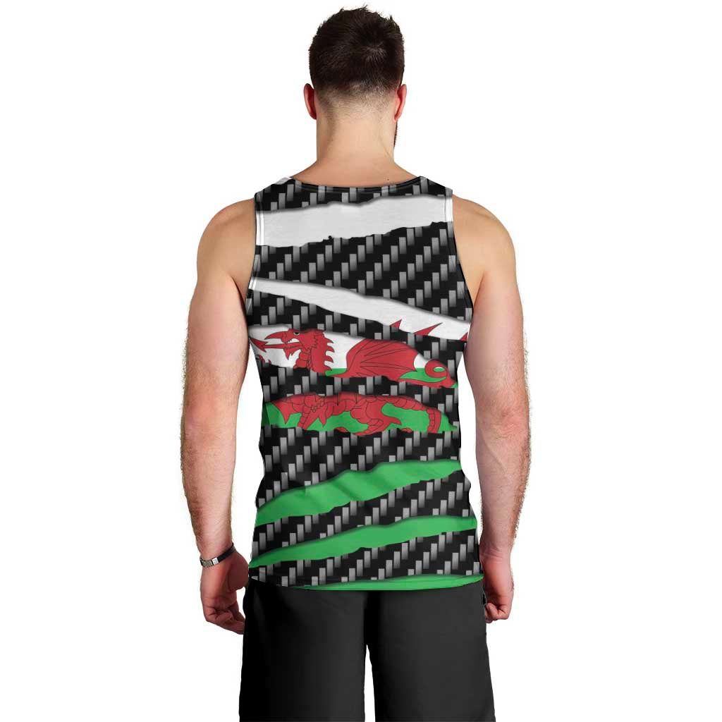 Wales Beast Men Tank Top Ripped Flag Graphic - Wonder Print Shop