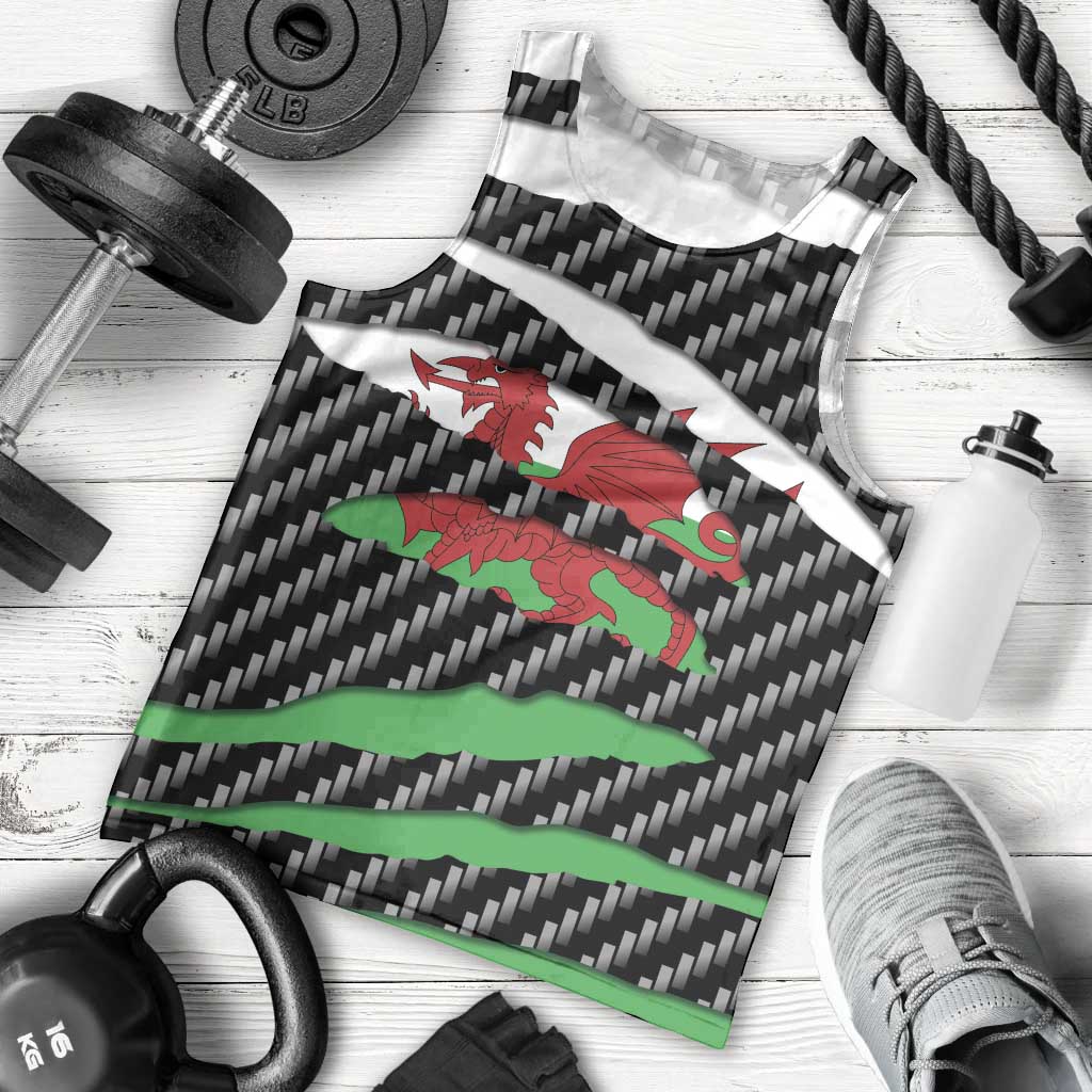 Wales Beast Men Tank Top Ripped Flag Graphic - Wonder Print Shop