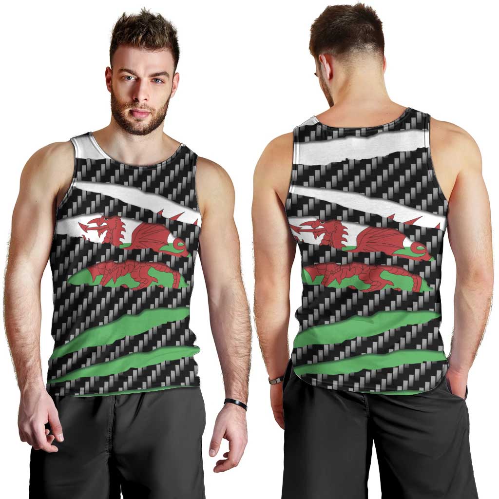 Wales Beast Men Tank Top Ripped Flag Graphic - Wonder Print Shop