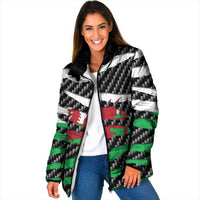 Wales Beast Padded Jacket Ripped Flag Graphic - Wonder Print Shop