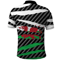 Wales Beast Polo Shirt Ripped Flag Graphic - Wonder Print Shop