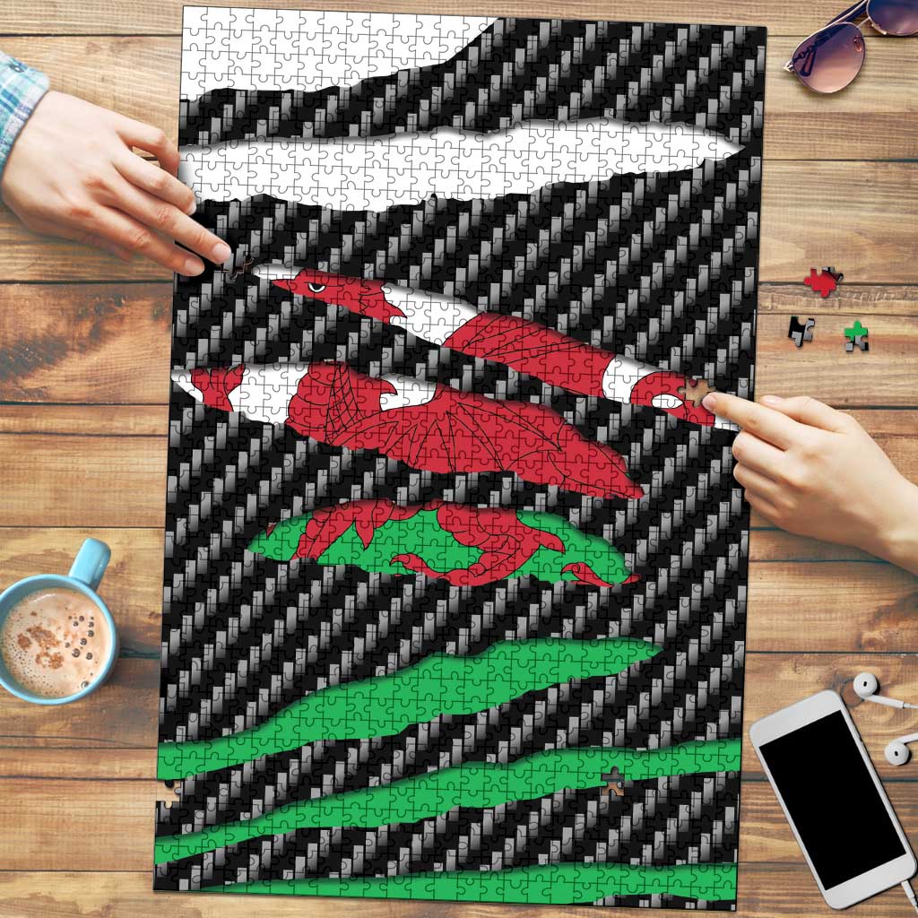 Wales Beast Puzzle Ripped Flag Graphic - Wonder Print Shop