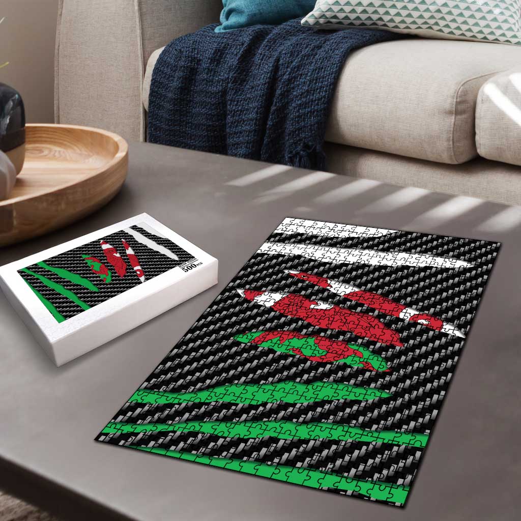 Wales Beast Puzzle Ripped Flag Graphic - Wonder Print Shop