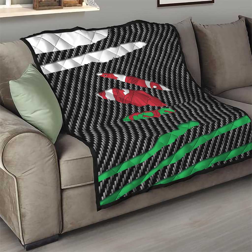 Wales Beast Quilt Ripped Flag Graphic - Wonder Print Shop