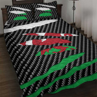 Wales Beast Quilt Bed Set Ripped Flag Graphic - Wonder Print Shop