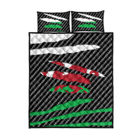 Wales Beast Quilt Bed Set Ripped Flag Graphic - Wonder Print Shop