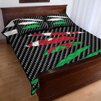 Wales Beast Quilt Bed Set Ripped Flag Graphic - Wonder Print Shop