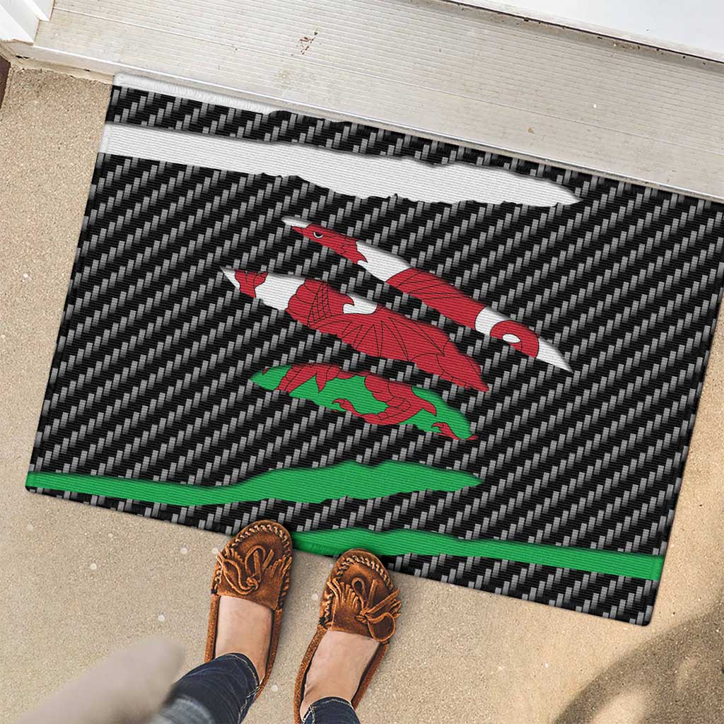 Wales Beast Rubber Doormat Ripped Flag Graphic - Wonder Print Shop