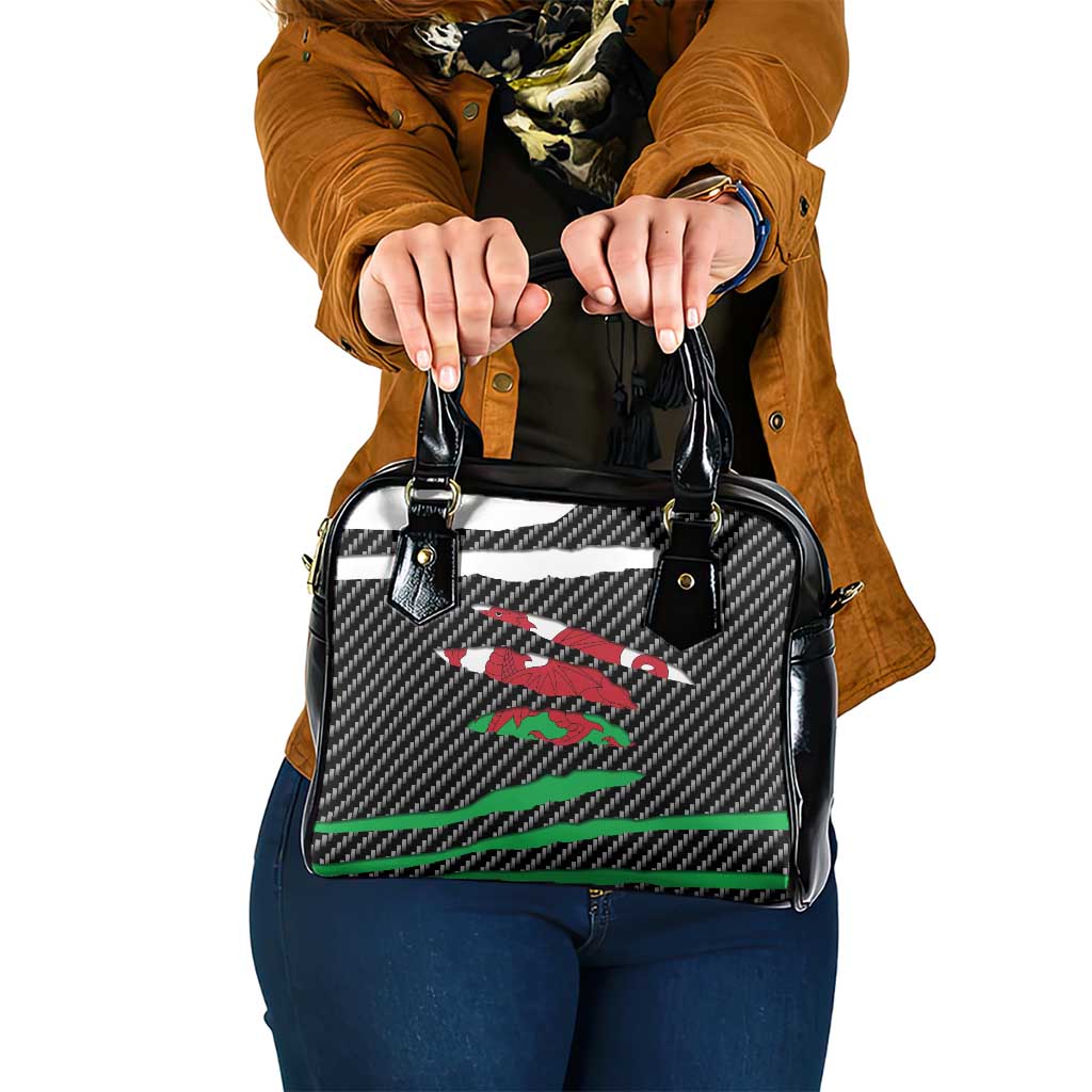 Wales Beast Shoulder Handbag Ripped Flag Graphic - Wonder Print Shop