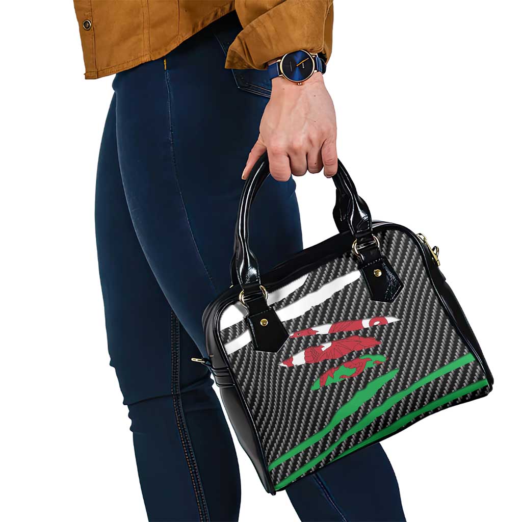 Wales Beast Shoulder Handbag Ripped Flag Graphic - Wonder Print Shop