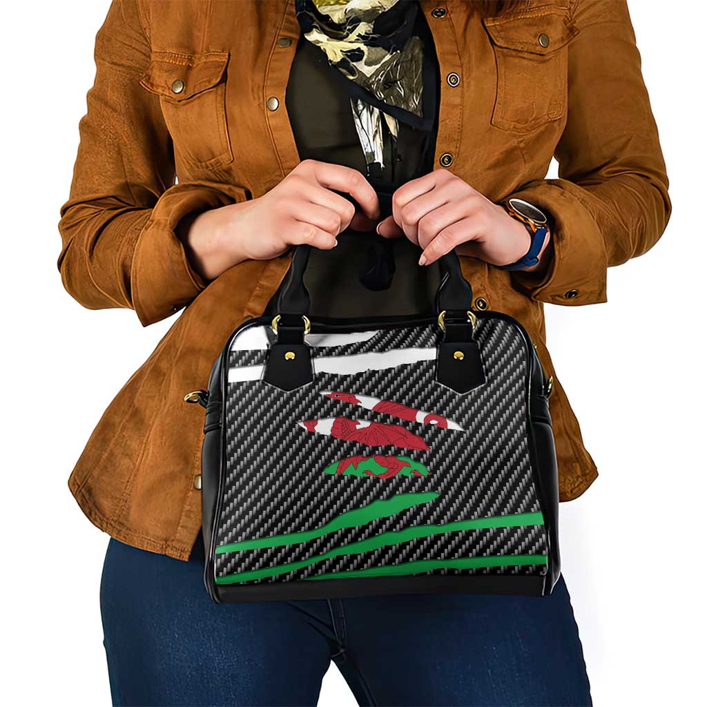 Wales Beast Shoulder Handbag Ripped Flag Graphic - Wonder Print Shop