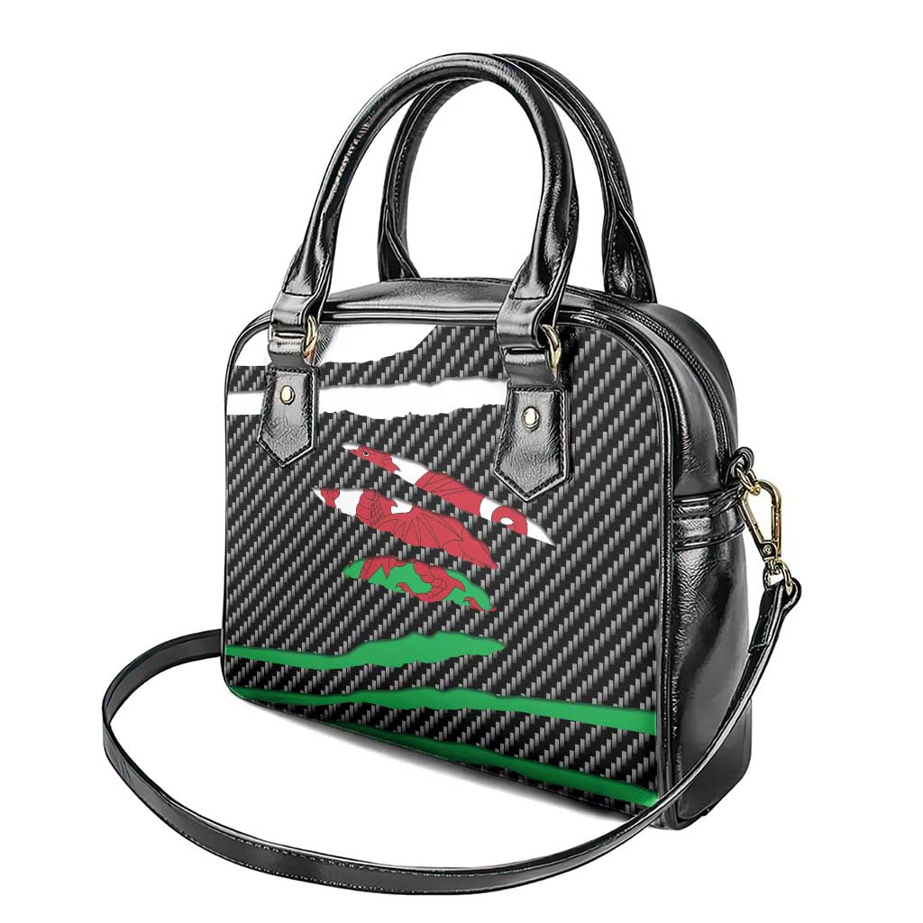 Wales Beast Shoulder Handbag Ripped Flag Graphic - Wonder Print Shop