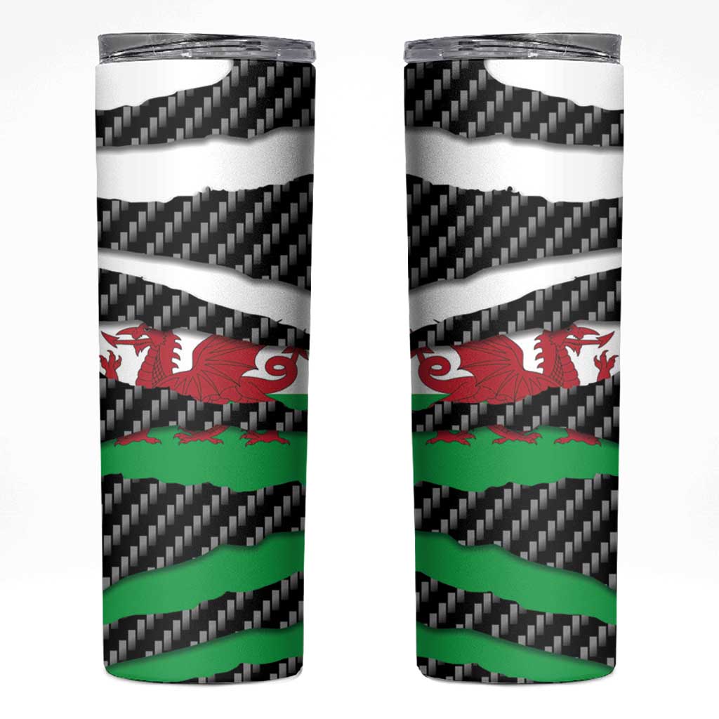 Wales Beast Skinny Tumbler Ripped Flag Graphic - Wonder Print Shop