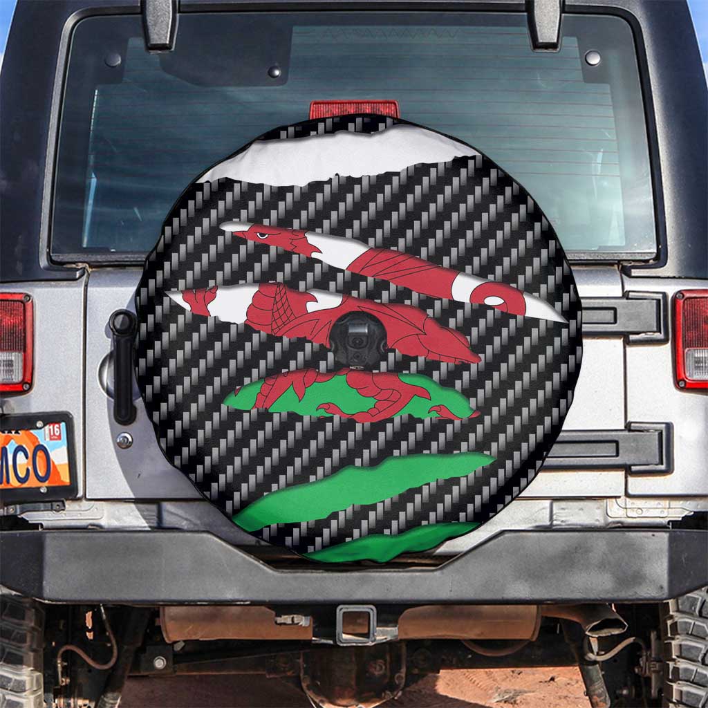 Wales Beast Spare Tire Cover Ripped Flag Graphic - Wonder Print Shop