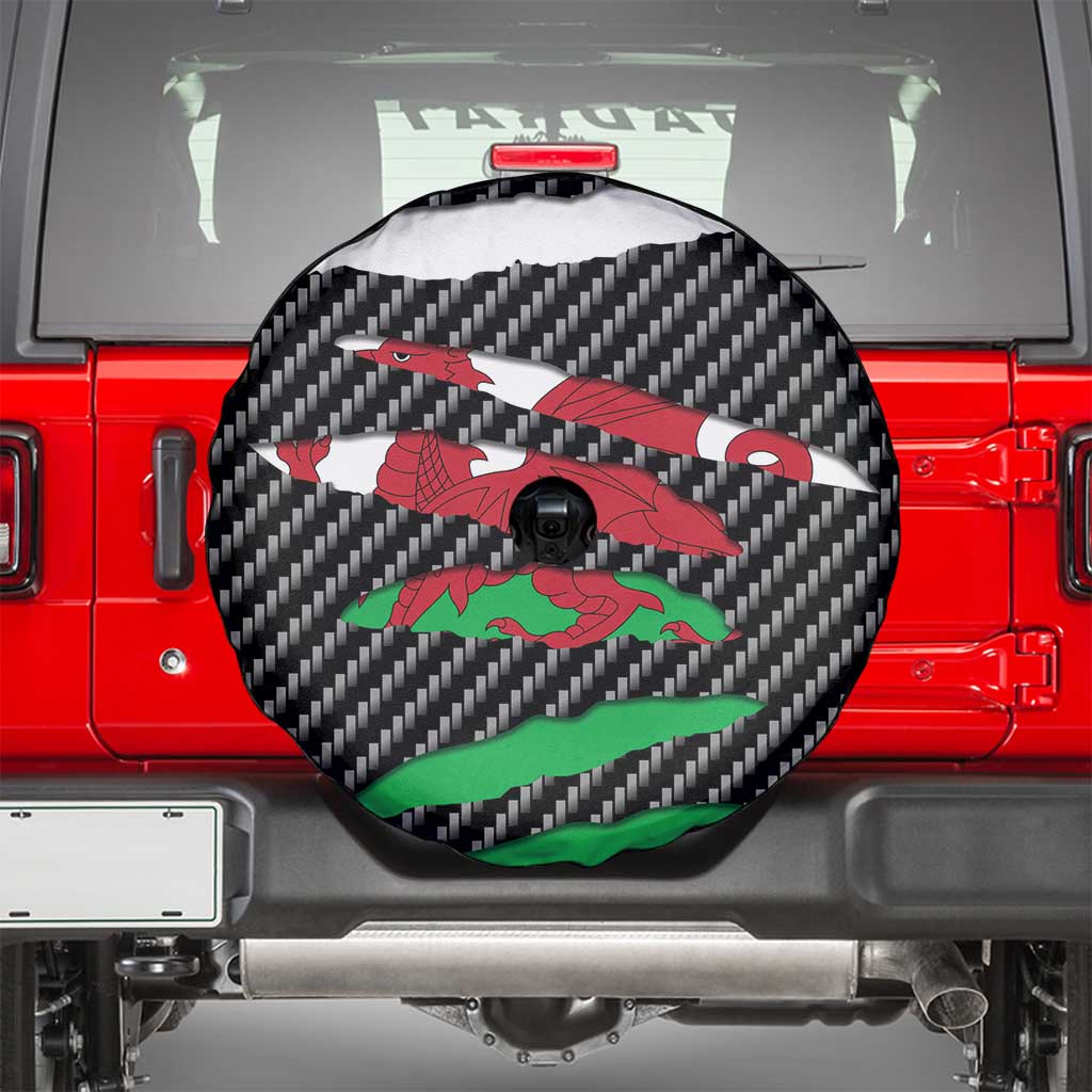 Wales Beast Spare Tire Cover Ripped Flag Graphic - Wonder Print Shop