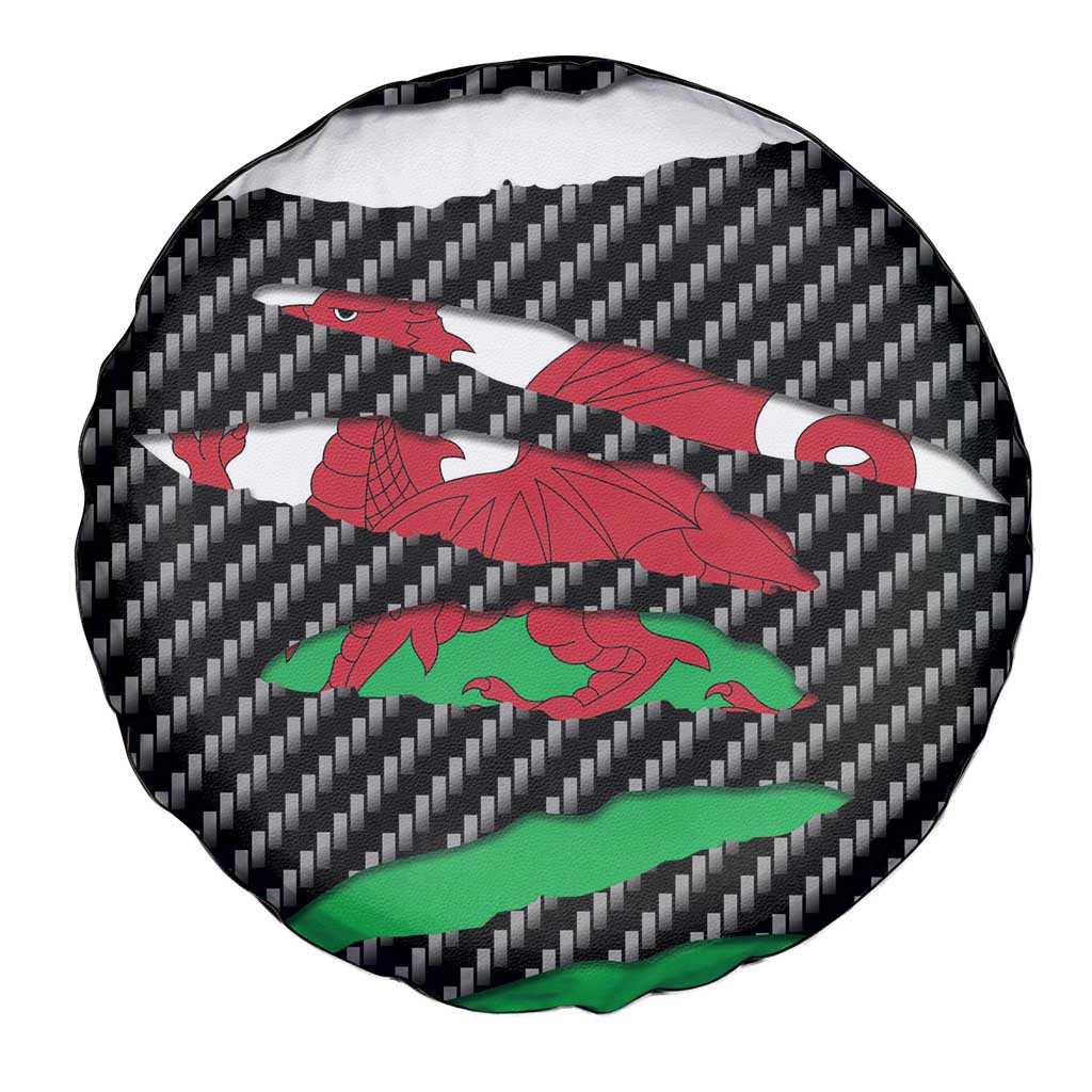 Wales Beast Spare Tire Cover Ripped Flag Graphic - Wonder Print Shop