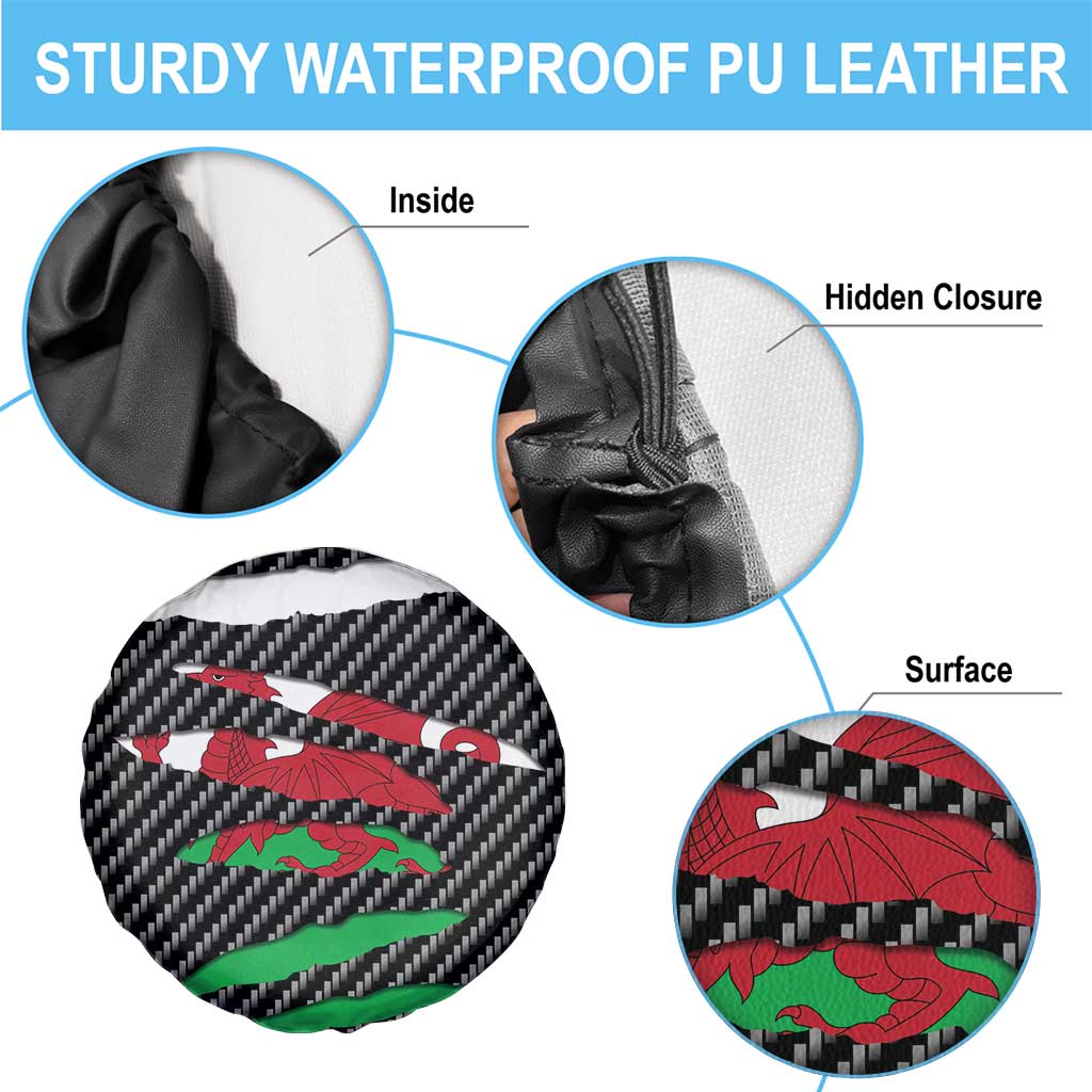 Wales Beast Spare Tire Cover Ripped Flag Graphic - Wonder Print Shop