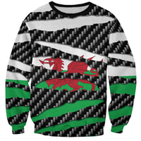 Wales Beast Sweatshirt Ripped Flag Graphic - Wonder Print Shop