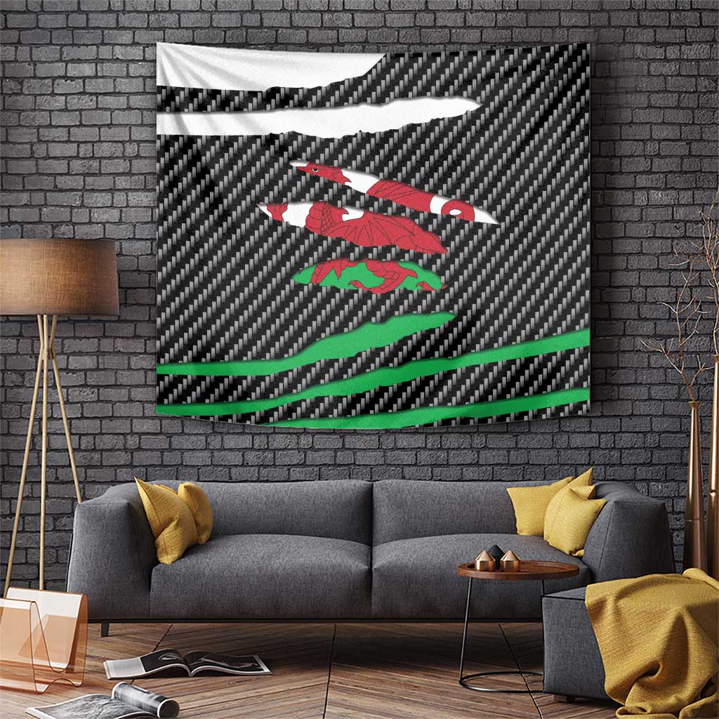 Wales Beast Tapestry Ripped Flag Graphic - Wonder Print Shop