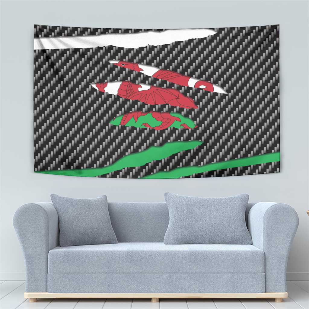 Wales Beast Tapestry Ripped Flag Graphic - Wonder Print Shop