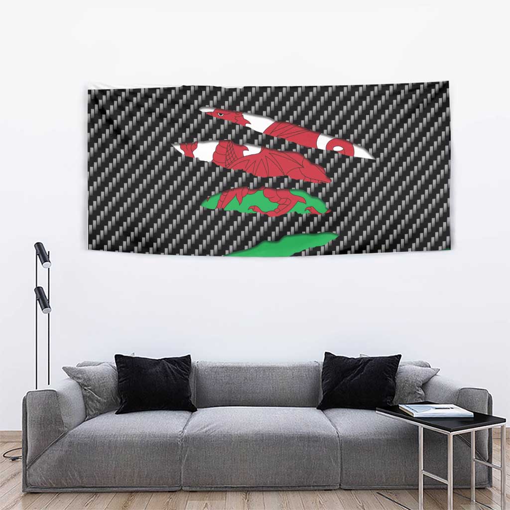Wales Beast Tapestry Ripped Flag Graphic - Wonder Print Shop