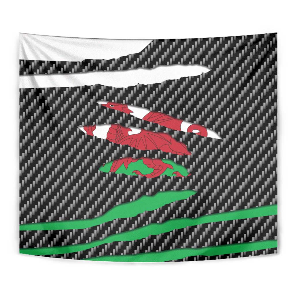 Wales Beast Tapestry Ripped Flag Graphic - Wonder Print Shop