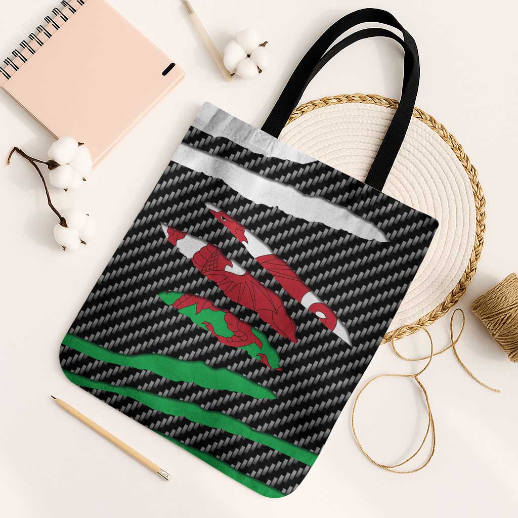 Wales Beast Tote Bag Ripped Flag Graphic - Wonder Print Shop