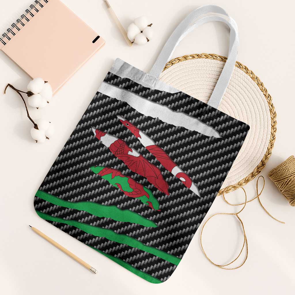 Wales Beast Tote Bag Ripped Flag Graphic - Wonder Print Shop