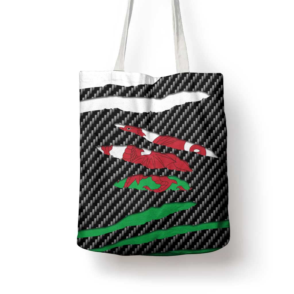 Wales Beast Tote Bag Ripped Flag Graphic - Wonder Print Shop