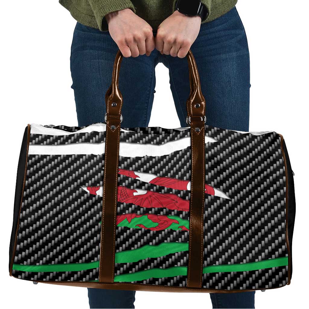 Wales Beast Travel Bag Ripped Flag Graphic - Wonder Print Shop