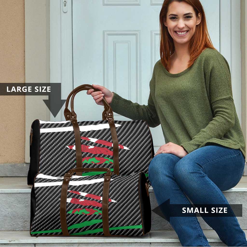 Wales Beast Travel Bag Ripped Flag Graphic - Wonder Print Shop