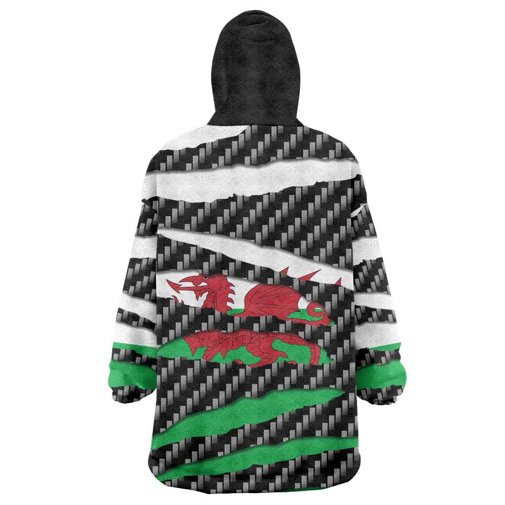 Wales Beast Wearable Blanket Hoodie Ripped Flag Graphic - Wonder Print Shop