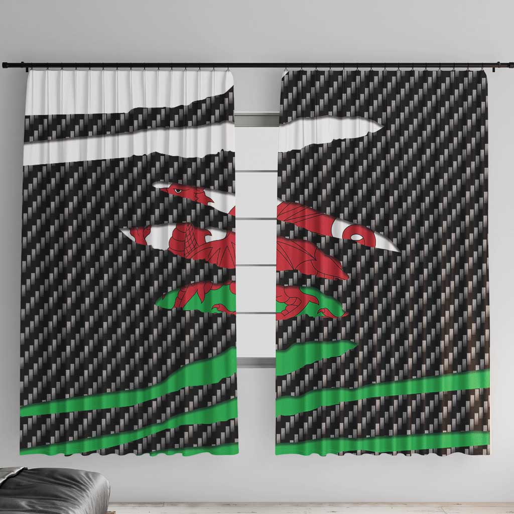 Wales Beast Window Curtain Ripped Flag Graphic - Wonder Print Shop