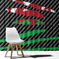 Wales Beast Window Curtain Ripped Flag Graphic - Wonder Print Shop