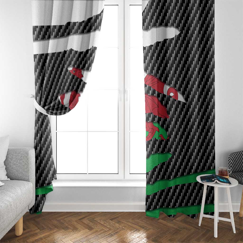 Wales Beast Window Curtain Ripped Flag Graphic - Wonder Print Shop
