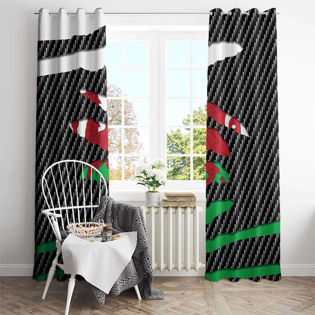 Wales Beast Window Curtain Ripped Flag Graphic - Wonder Print Shop