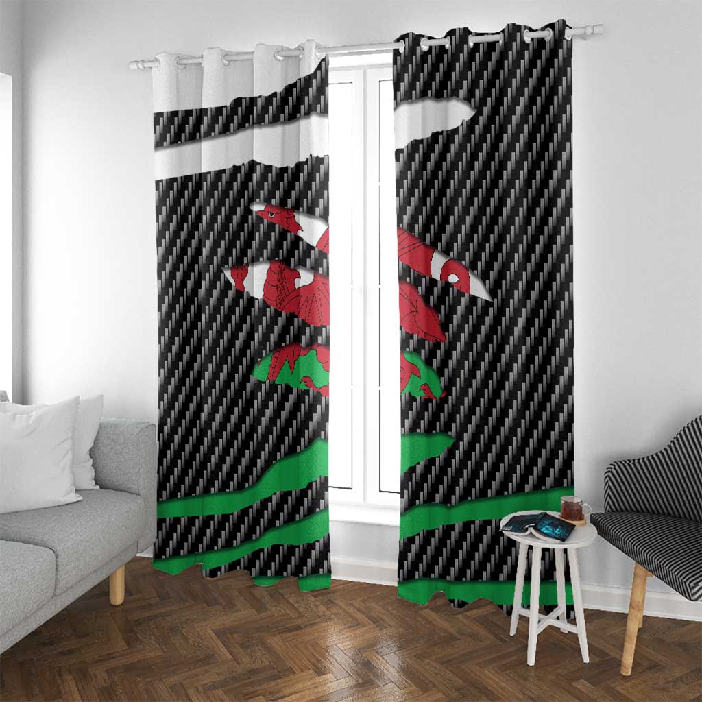 Wales Beast Window Curtain Ripped Flag Graphic - Wonder Print Shop