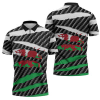 Wales Beast Zipper Polo Shirt Ripped Flag Graphic - Wonder Print Shop