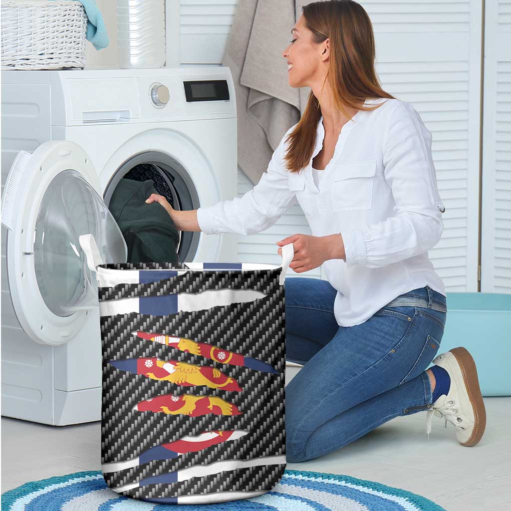 Finland Beast Laundry Basket Ripped Flag Graphic - Wonder Print Shop