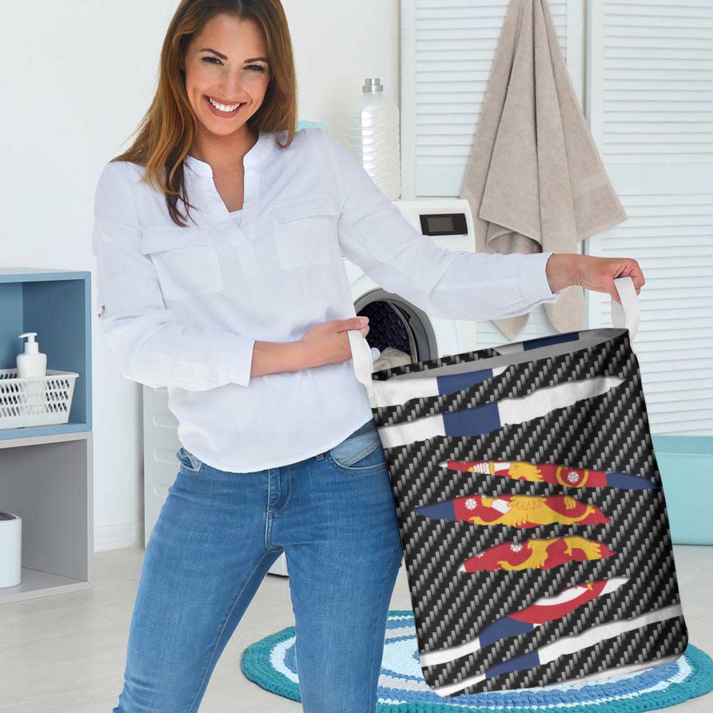 Finland Beast Laundry Basket Ripped Flag Graphic - Wonder Print Shop