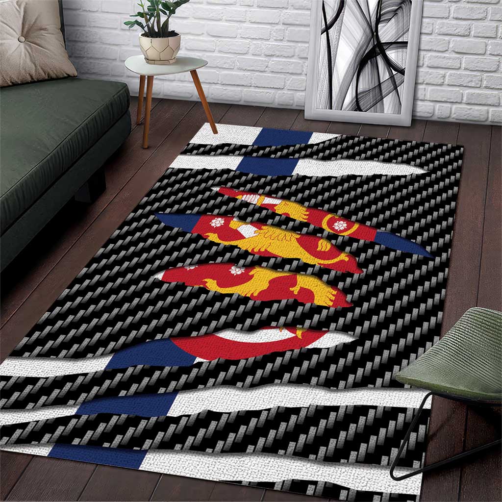 Finland Beast Area Rug Ripped Flag Graphic - Wonder Print Shop
