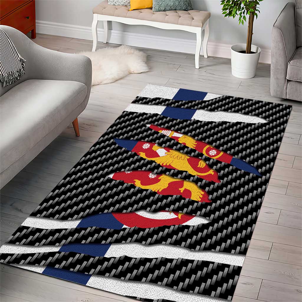 Finland Beast Area Rug Ripped Flag Graphic - Wonder Print Shop