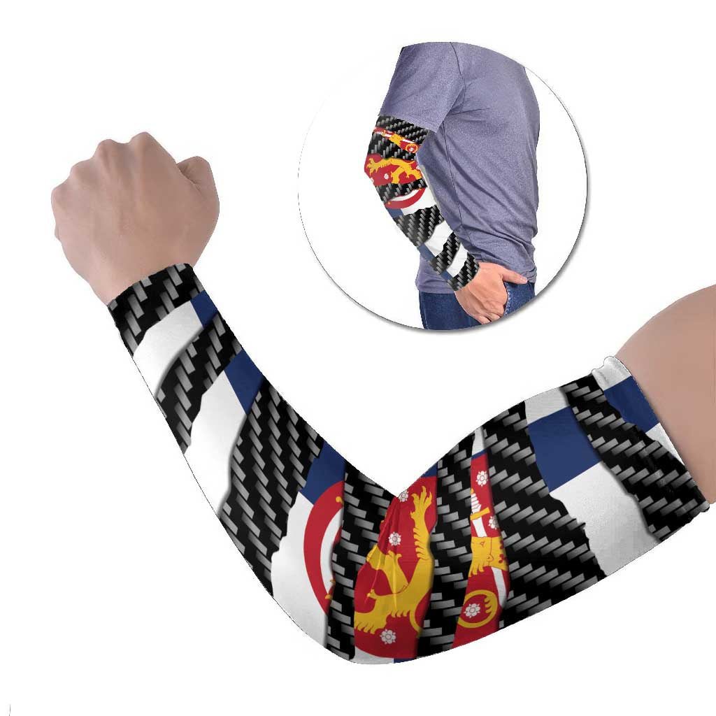 Finland Beast Arm Sleeves Ripped Flag Graphic - Wonder Print Shop